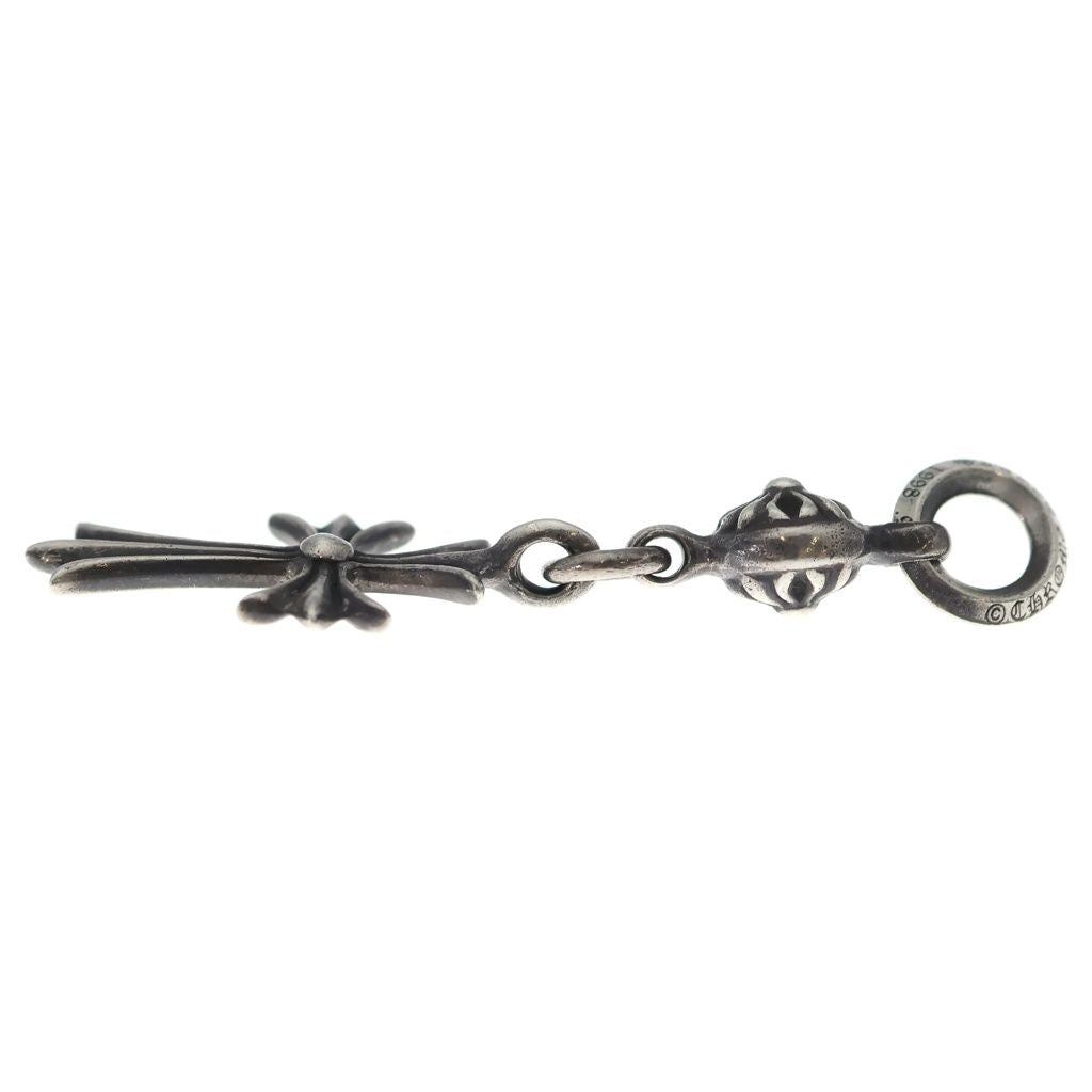 Chrome Hearts Tny CH Crs 1 Ball Tiny CH Cross Charm Pendant Top Silver — view 3