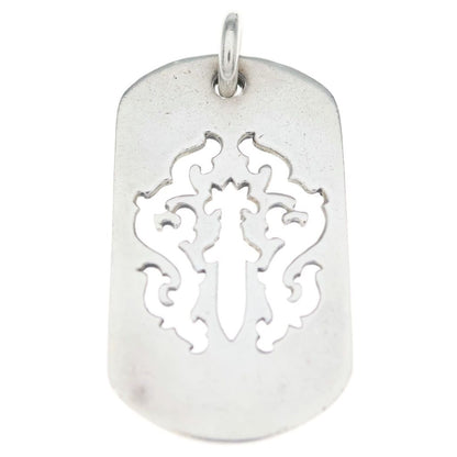 Chrome Hearts Tag Lrg Dagger Cutout Dog Tag Large Necklace Top