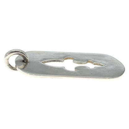 Chrome Hearts Tag Lrg BS Fluer BS Flag Dog Tag Silver Necklace Top — view 4