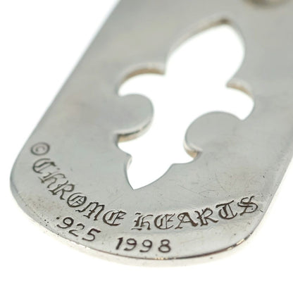 Chrome Hearts Tag Lrg BS Fluer BS Flag Dog Tag Silver Necklace Top — view 6