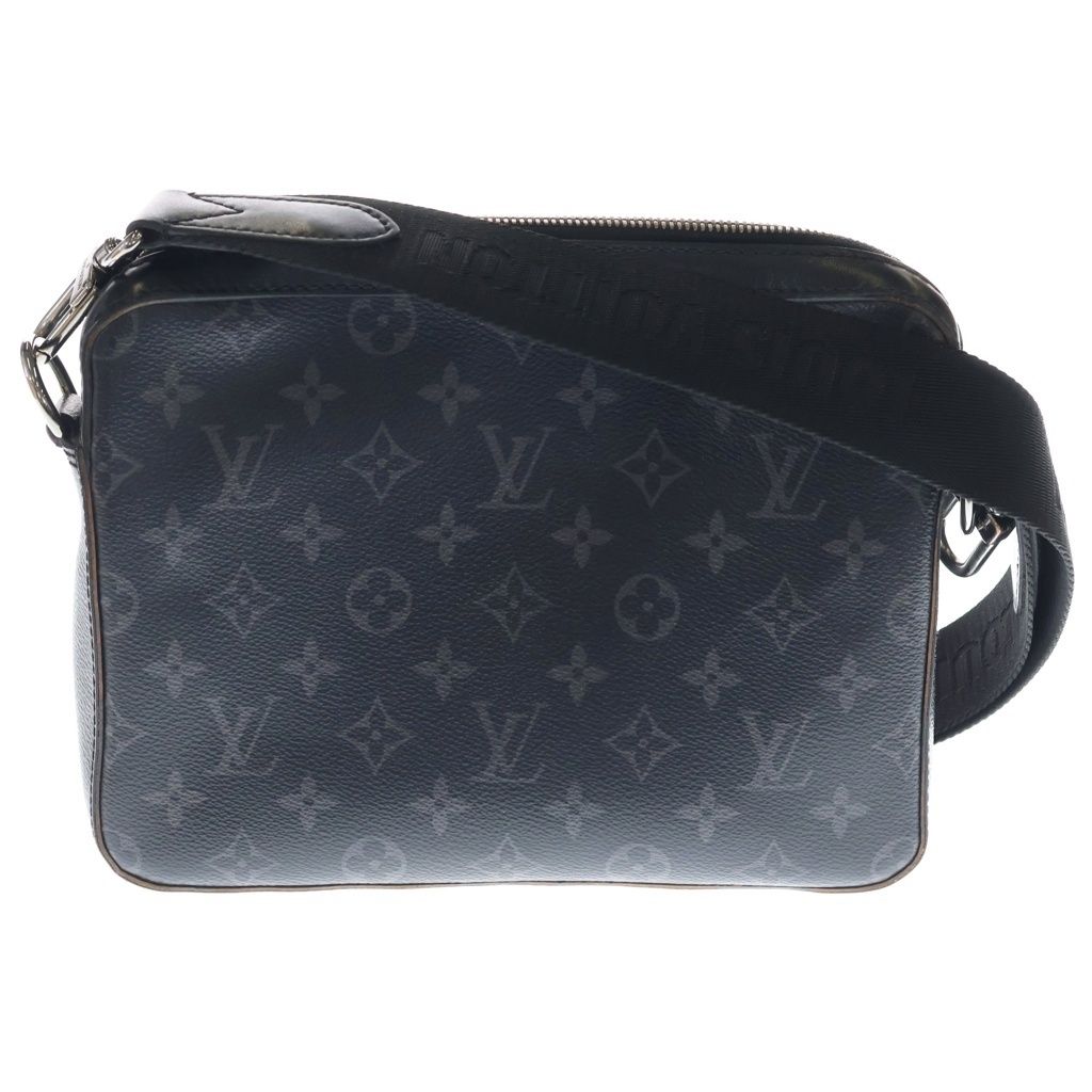 Louis Vuitton Monogram Eclipse Trio Messenger Shoulder Bag Black
