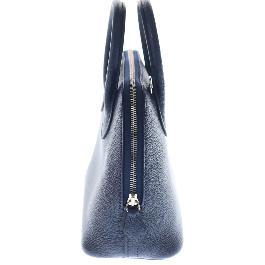 Hermes Bolide Mini Navy Chevre 2-Way Shoulder Bag Silver — view 3