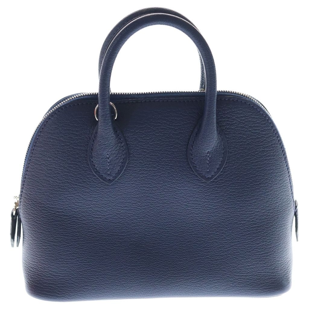 Hermes Bolide Mini Navy Chevre 2-Way Shoulder Bag Silver — view 2