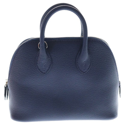 Hermes Bolide Mini Navy Chevre 2-Way Shoulder Bag Silver — view 2