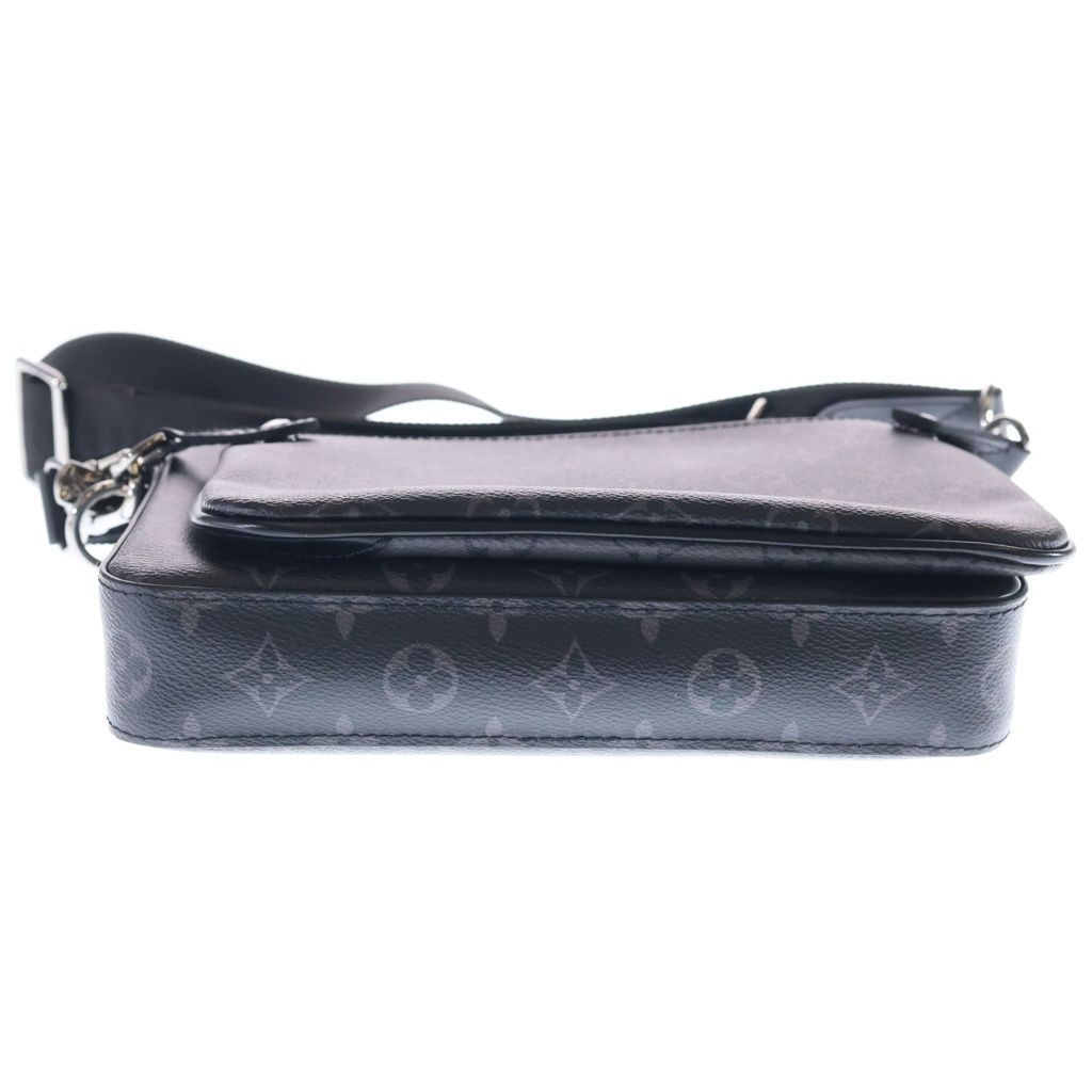 Louis Vuitton Trio Messenger Monogram Eclipse Shoulder Bag Pouch Black Gray — view 4