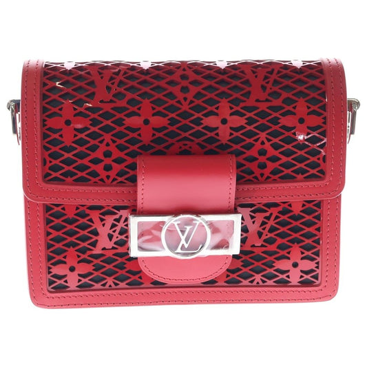 Louis Vuitton Monogram Mesh Dauphine Mini Red Shoulder Bag