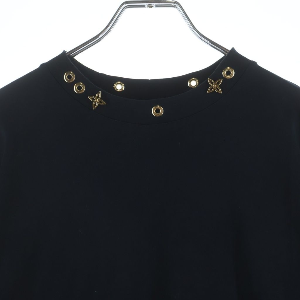Louis Vuitton Side Strap Neck Motif Short Sleeve T-Shirt Black — view 3