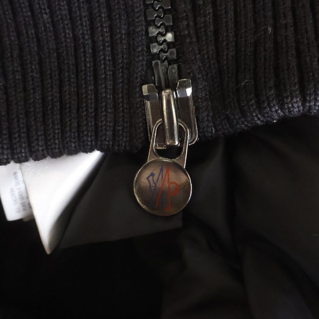 Moncler Maglione Tricot Gilet Front Logo Patch Knit Nylon Zip Up Jacket Vest — view 7