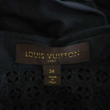 Louis Vuitton Cutout Embroidery Long Sleeve Shirt Dress Black Qhj — view 6