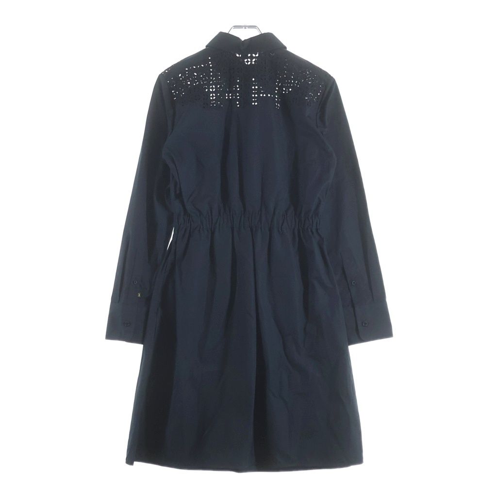 Louis Vuitton Cutout Embroidery Long Sleeve Shirt Dress Black Qhj — view 2