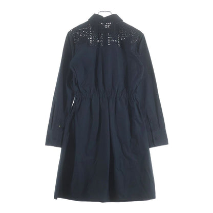 Louis Vuitton Cutout Embroidery Long Sleeve Shirt Dress Black Qhj — view 2