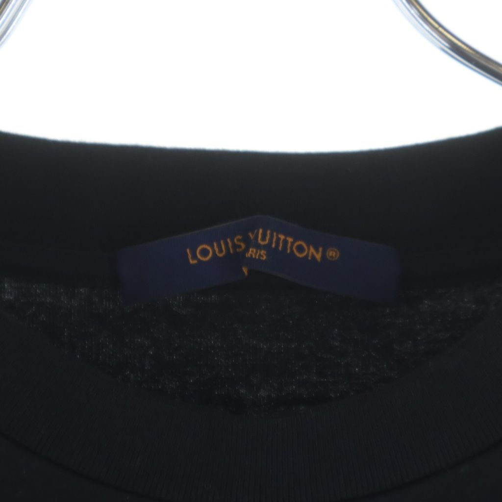 Louis Vuitton Embossed LV Crew Neck Short Sleeve T-Shirt Black — view 6