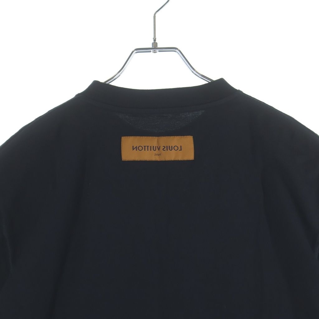 Louis Vuitton Embossed LV Crew Neck Short Sleeve T-Shirt Black — view 4