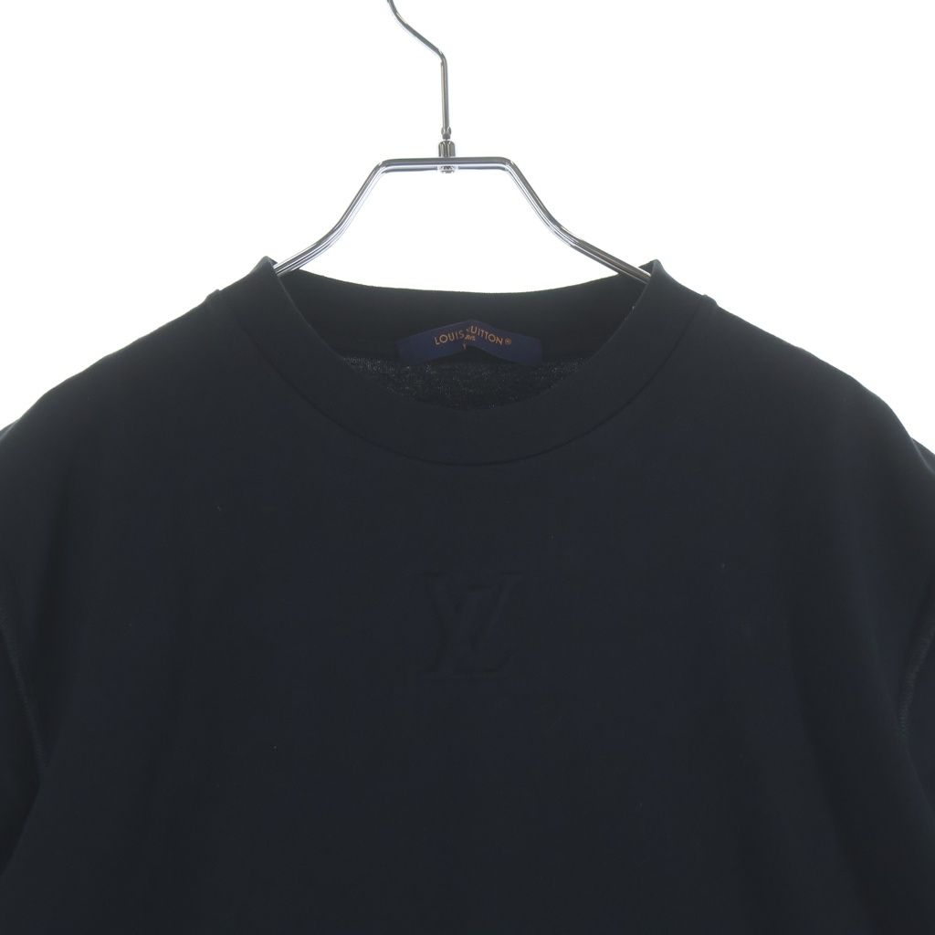 Louis Vuitton Embossed LV Crew Neck Short Sleeve T-Shirt Black — view 3