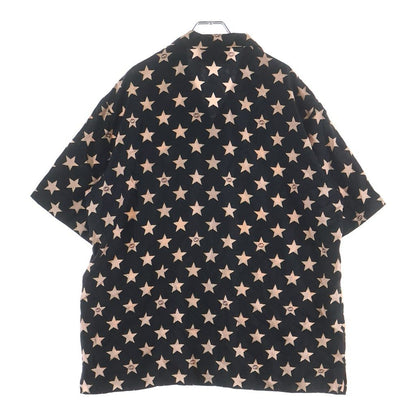 Gucci Interlocking Star All Over Print Silk Short Sleeve Open Collar Shirt — view 2