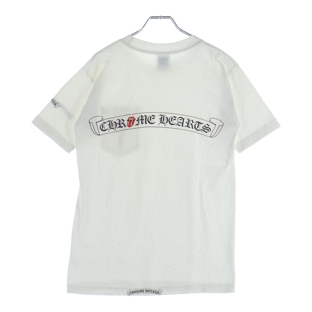 Chrome Hearts Vintage Lipstongue Lip and Tankle Neck Short Sleeve T-Shirt White