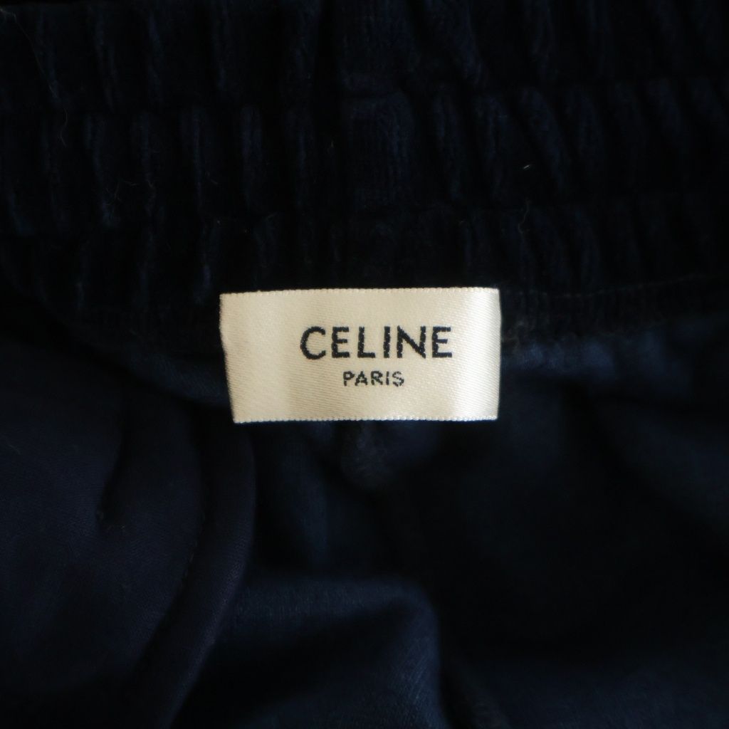 Celine Triomphe Flared Jersey Track Pants Navy — view 7