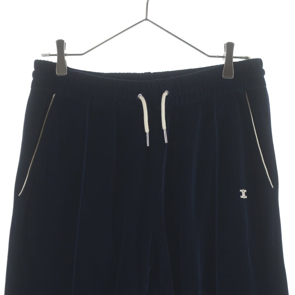 Celine Triomphe Flared Jersey Track Pants Navy — view 3