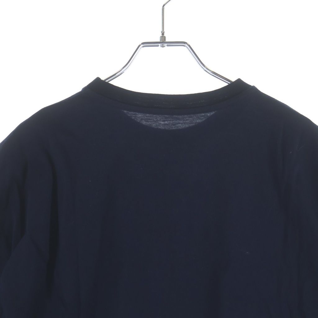 Miu Miu Cropped Jersey T-Shirt Short Sleeve Top Navy — view 4