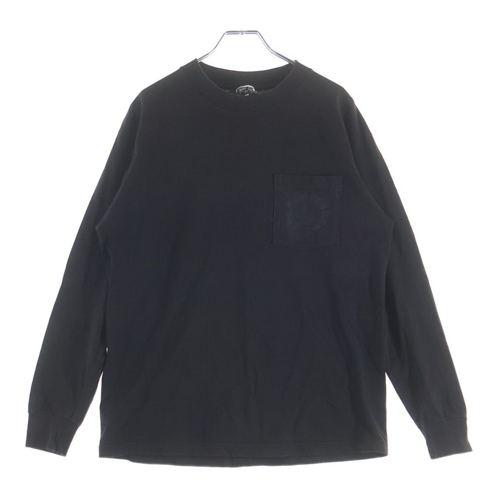 Chrome Hearts Vintage Cemetery Cross Tee Logo Print Crew Neck Long Sleeve
