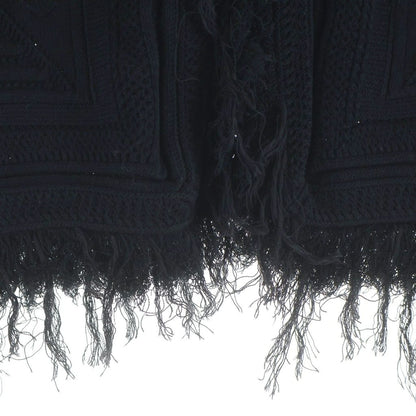 Chanel Camellia Button Cotton Knit Cardigan Black — view 6