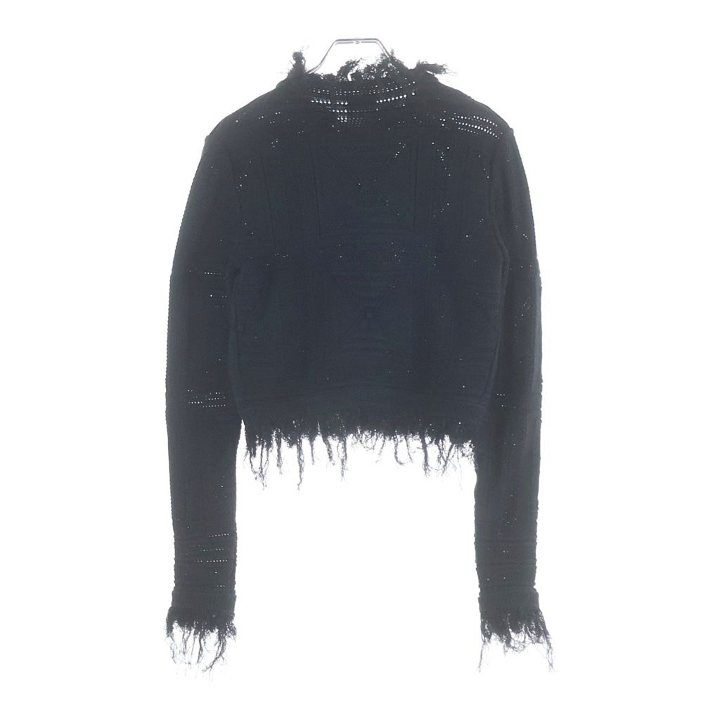 Chanel Camellia Button Cotton Knit Cardigan Black — view 2