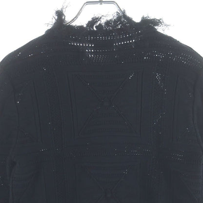 Chanel Camellia Button Cotton Knit Cardigan Black — view 4