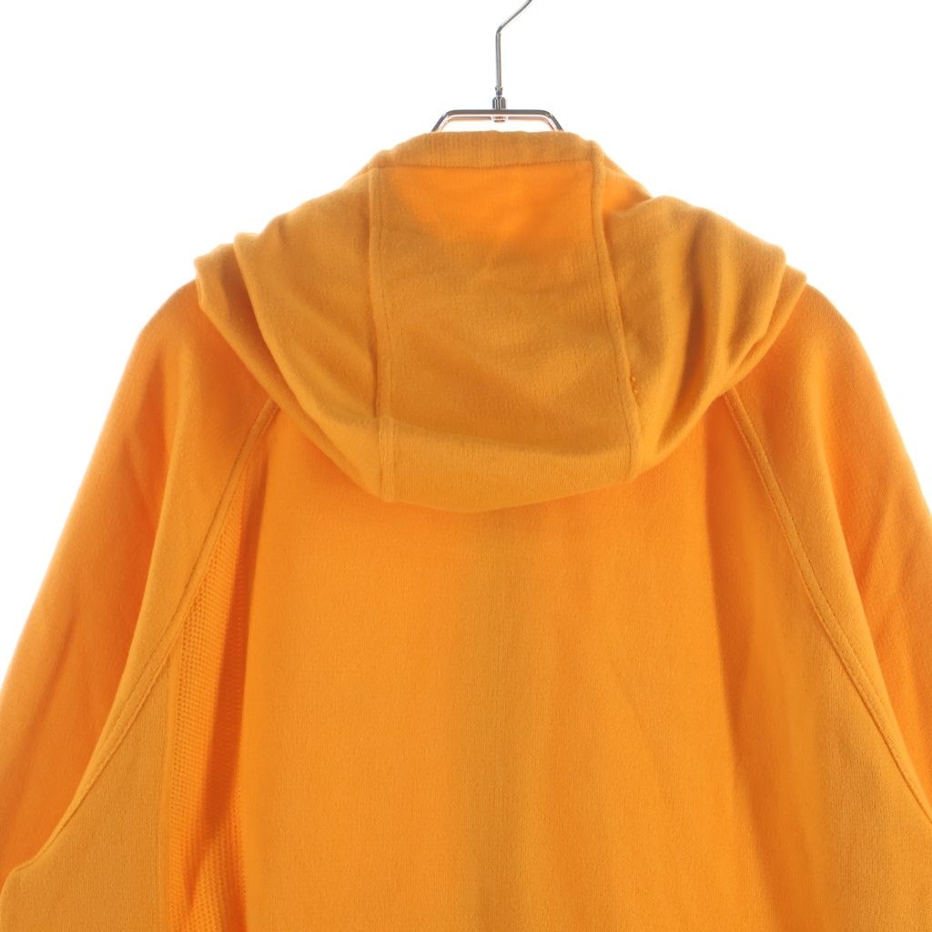 Hermes Cashmere Blend Cotton Knit Zip Up Hoodie Orange — view 4