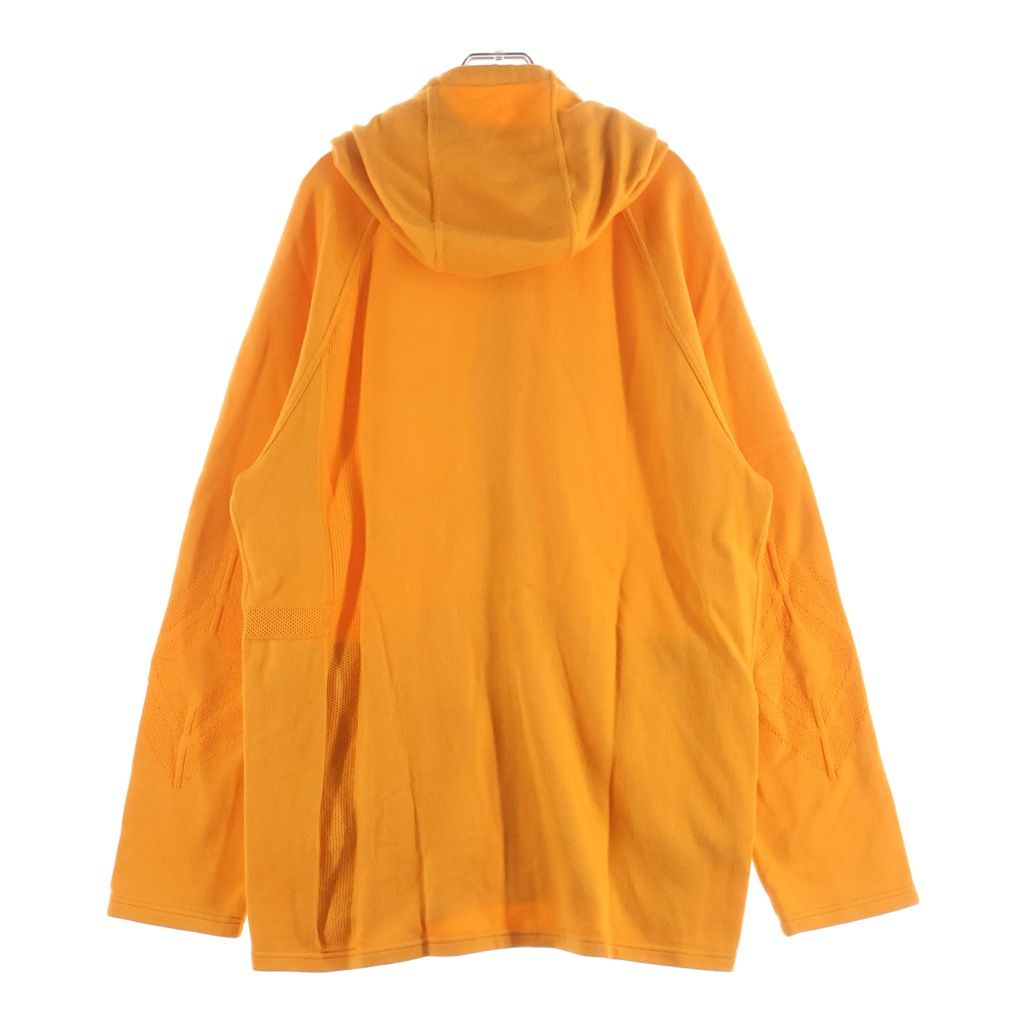 Hermes Cashmere Blend Cotton Knit Zip Up Hoodie Orange — view 2