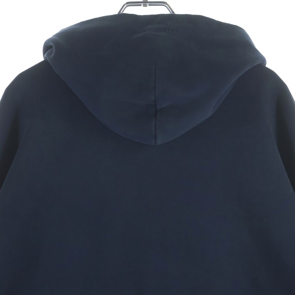 Balenciaga Hooded Sweatshirt Denim Jacket Switchable Hybrid Navy Indigo — view 4