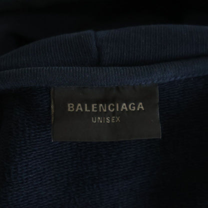Balenciaga Hooded Sweatshirt Denim Jacket Switchable Hybrid Navy Indigo — view 6