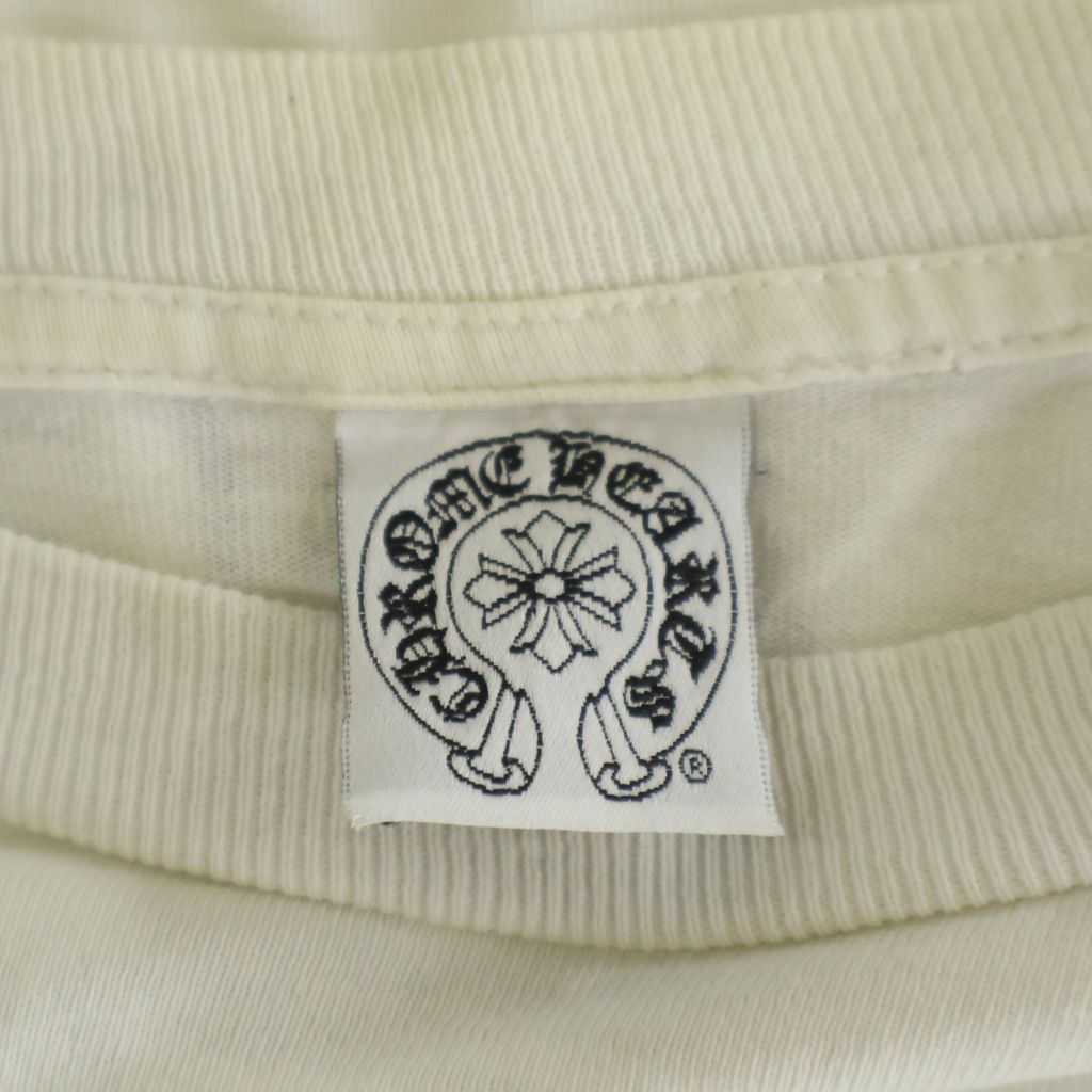 Chrome Hearts Vintage CH T-Shirt Back Bar Print Long Sleeve White — view 7