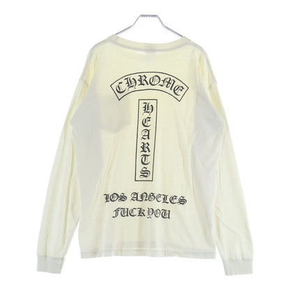 Chrome Hearts Vintage CH T-Shirt Back Bar Print Long Sleeve White