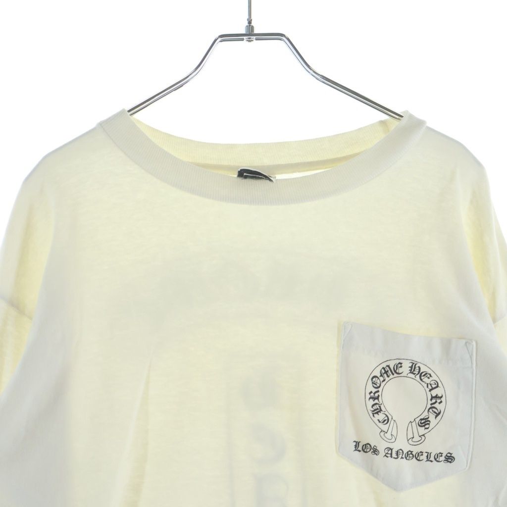 Chrome Hearts Vintage CH T-Shirt Back Bar Print Long Sleeve White — view 3