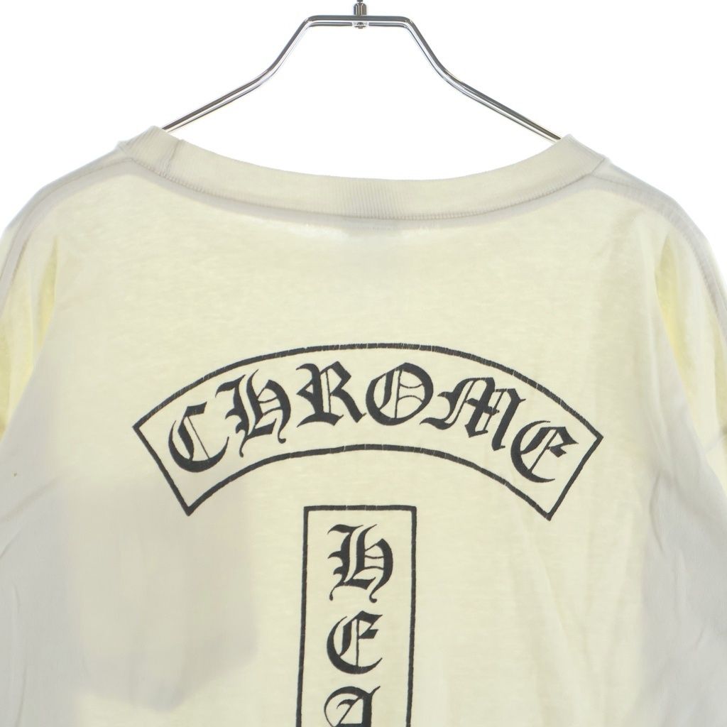 Chrome Hearts Vintage CH T-Shirt Back Bar Print Long Sleeve White — view 4