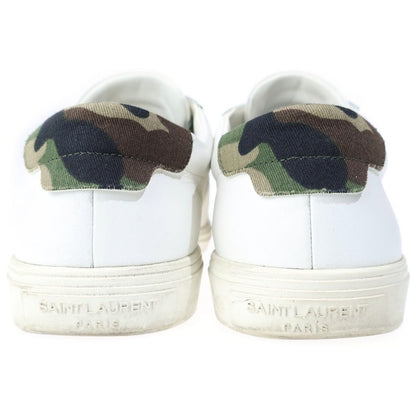 Saint Laurent Paris Camouflage Lace Low Cut Sneakers White Khaki — view 3