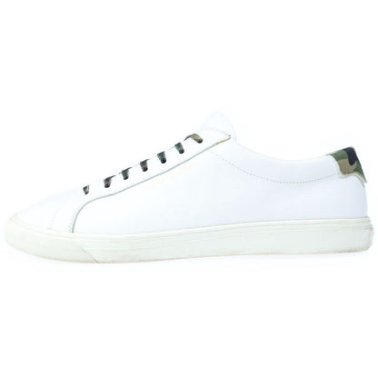 Saint Laurent Paris Camouflage Lace Low Cut Sneakers White Khaki