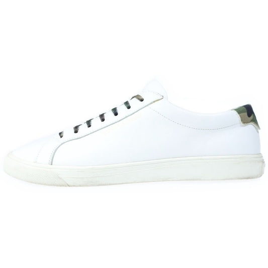 Saint Laurent Paris Camouflage Lace Low Cut Sneakers White Khaki