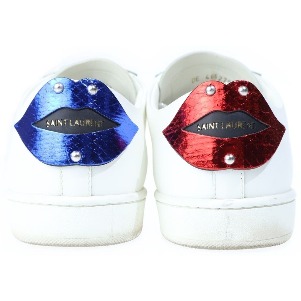 Saint Laurent Paris Lip Pearl Low Cut Sneakers White — view 3