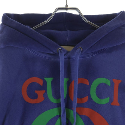 Gucci Interlocking Sweatshirt Pullover Hoodie Navy — view 3