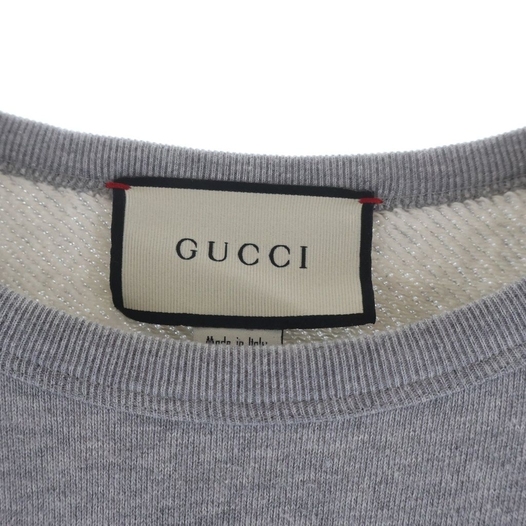 Gucci Technical Logo Crew Neck Sweatshirt Gray — view 6