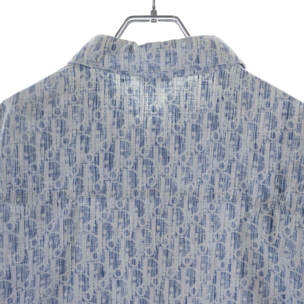 Dior Oblique Denim Long Sleeve Shirt Indigo — view 4