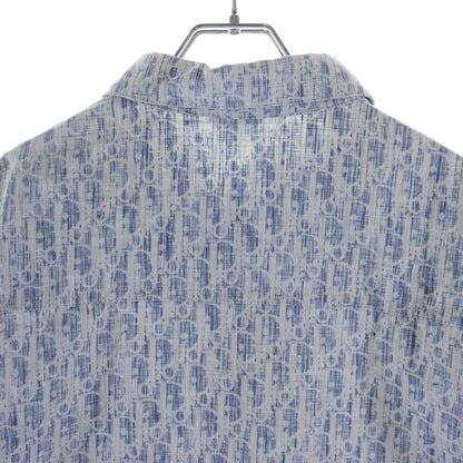 Dior Oblique Denim Long Sleeve Shirt Indigo — view 4