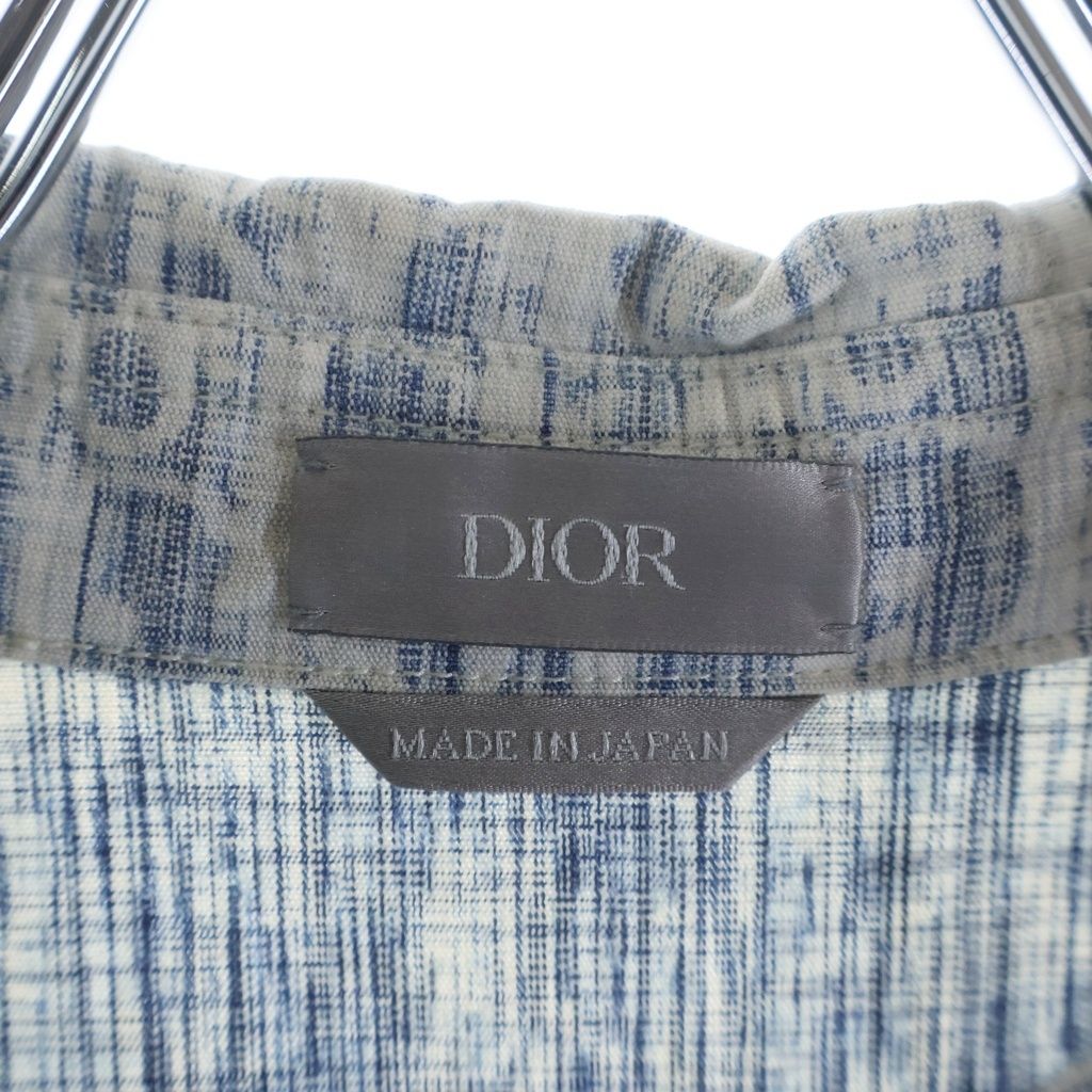 Dior Oblique Denim Long Sleeve Shirt Indigo — view 7