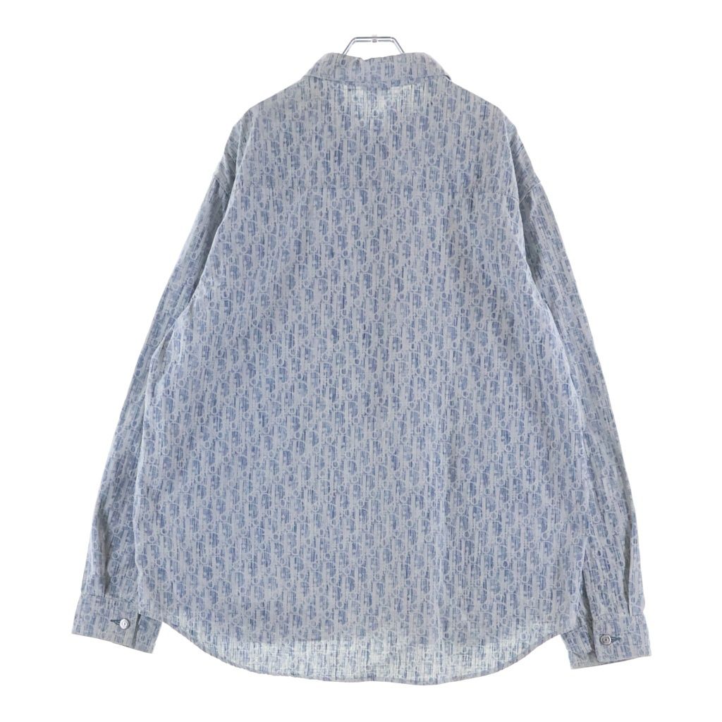 Dior Oblique Denim Long Sleeve Shirt Indigo — view 2