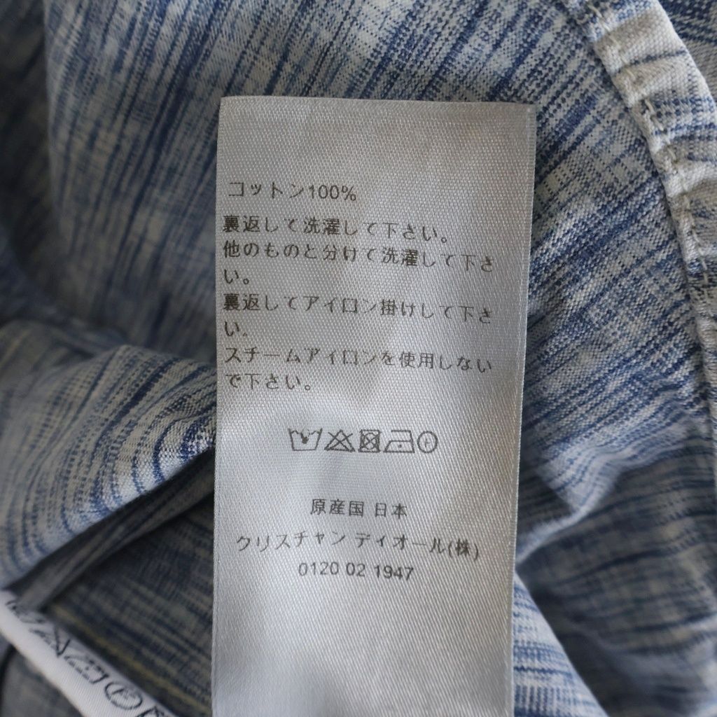 Dior Oblique Denim Long Sleeve Shirt Indigo — view 8