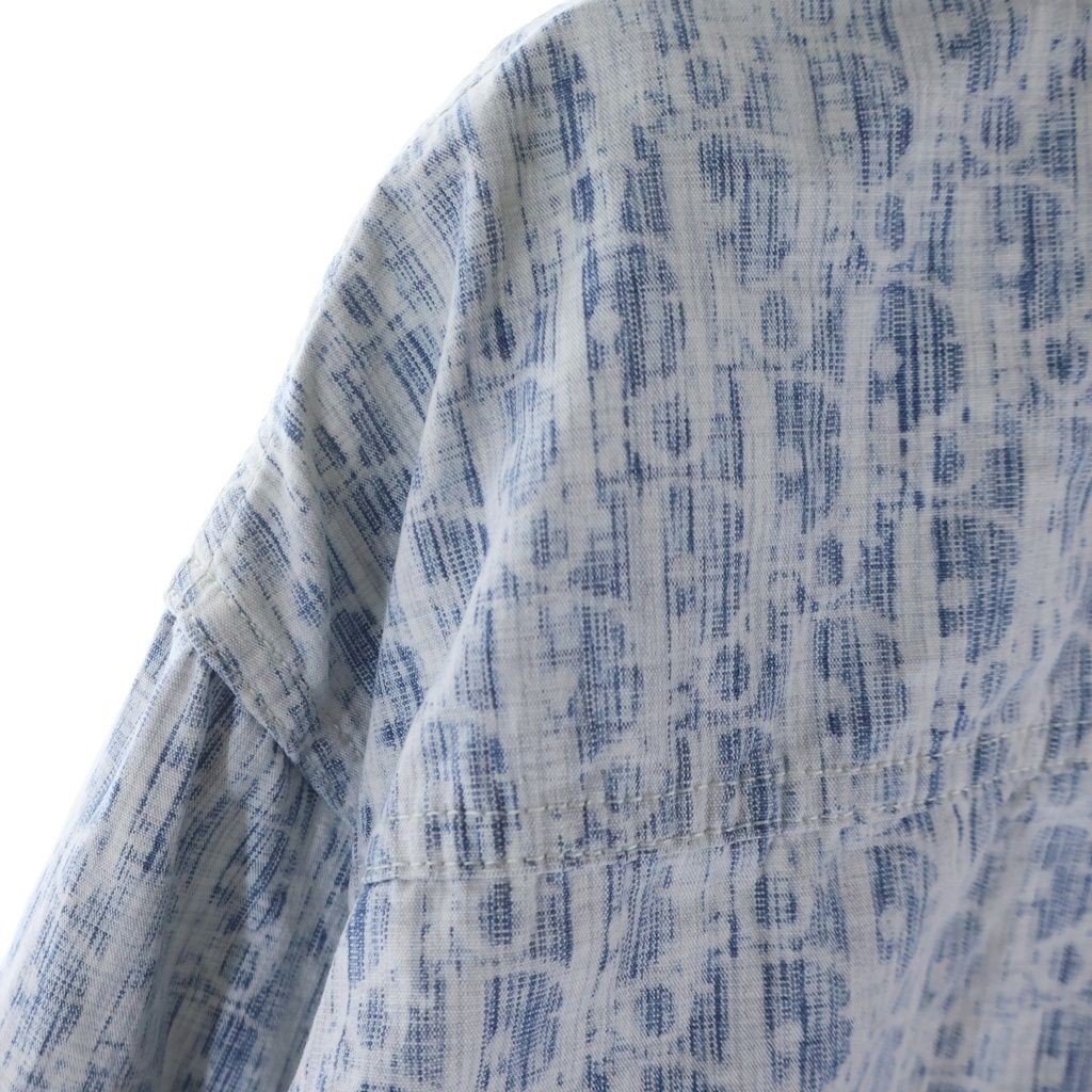 Dior Oblique Denim Long Sleeve Shirt Indigo — view 6
