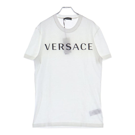 Versace Front Logo Short Sleeve T-Shirt White