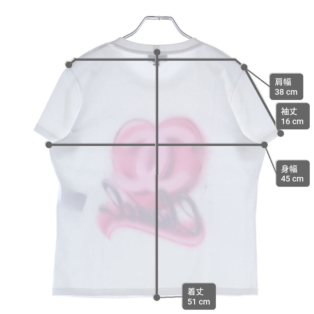 Chanel Heart CC Logo Front Print Short Sleeve T-Shirt White — view 9