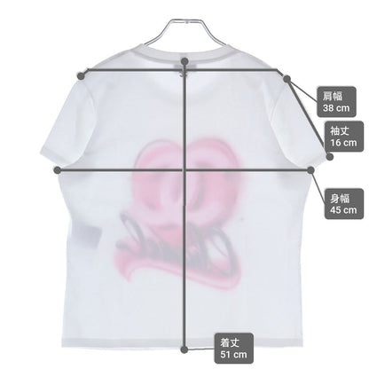 Chanel Heart CC Logo Front Print Short Sleeve T-Shirt White — view 9